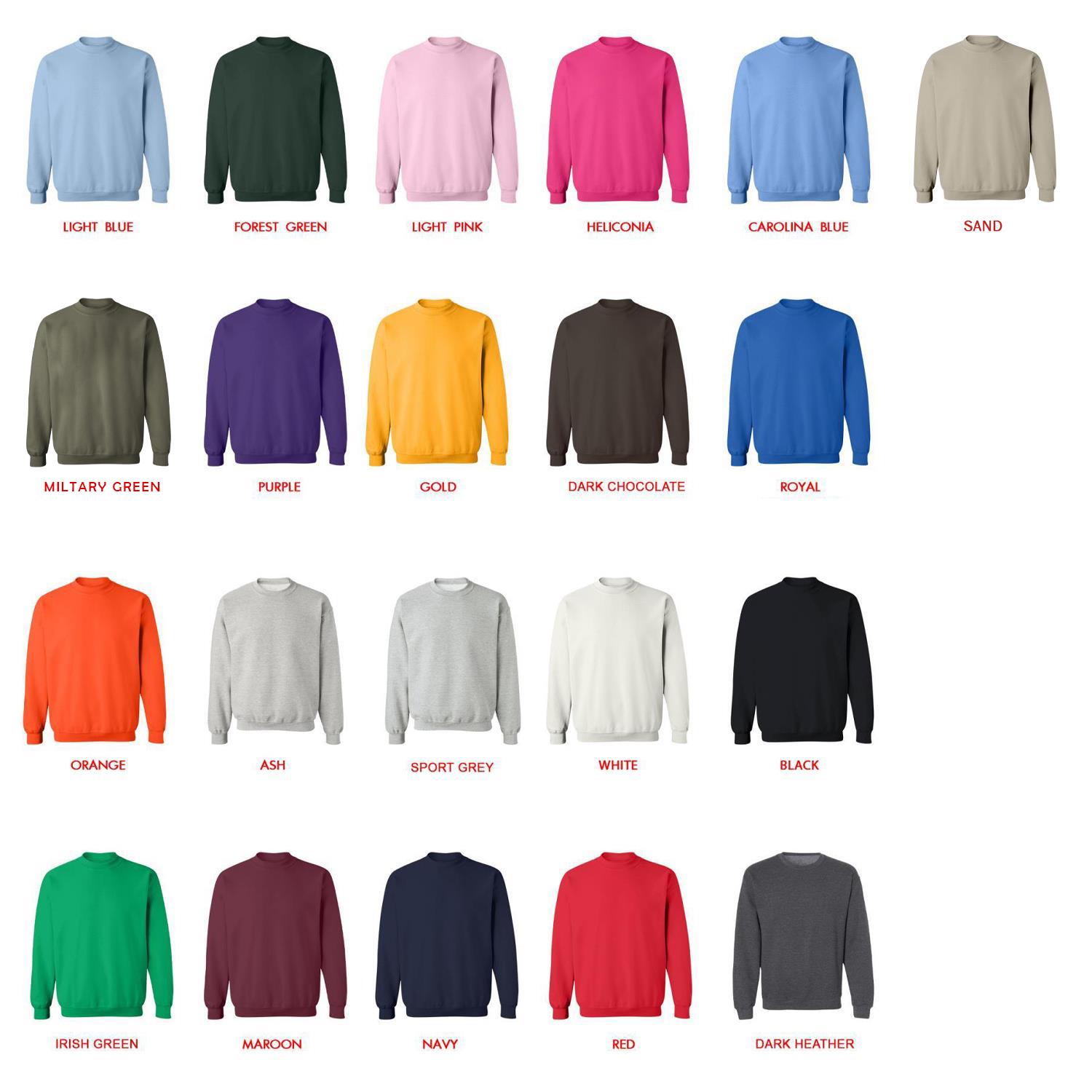 sweatshirt color chart - Grand Blue Merch