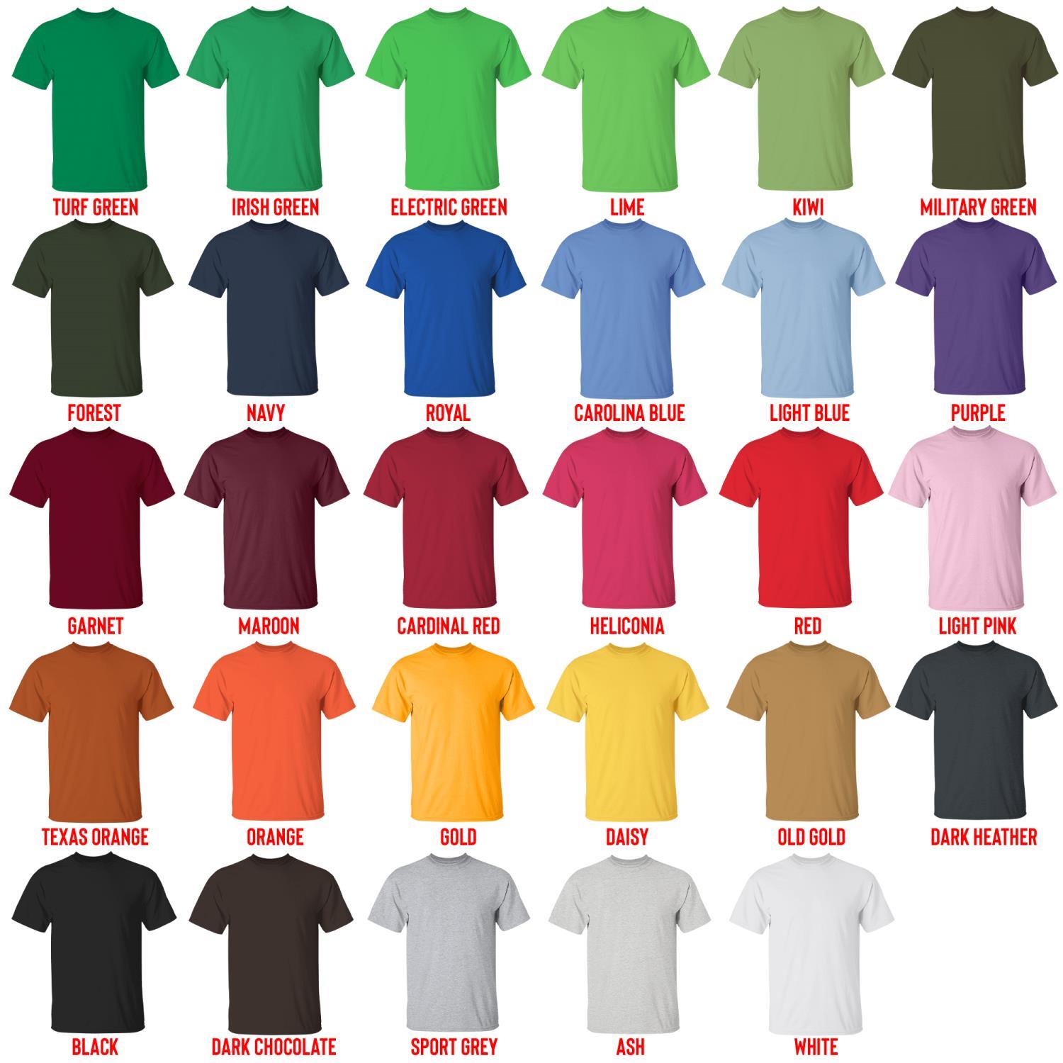 t shirt color chart - Grand Blue Merch