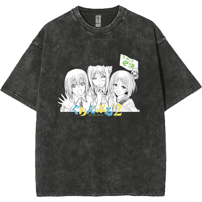 Grand Blue  Aina, Shiori and Nanaka Kotegawa Mineral Washed T-shirt