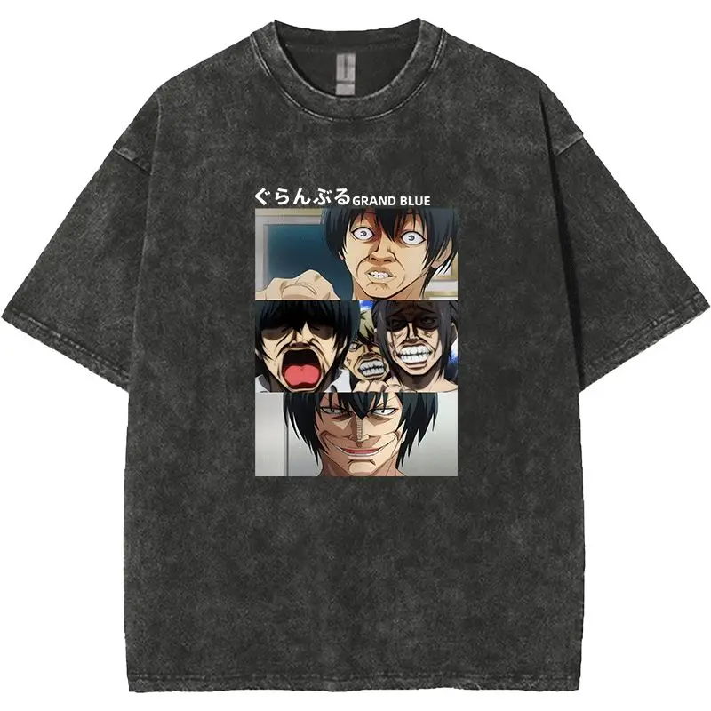 Funny Iori Kitahara Grand Blue Mineral Washed T-shirt