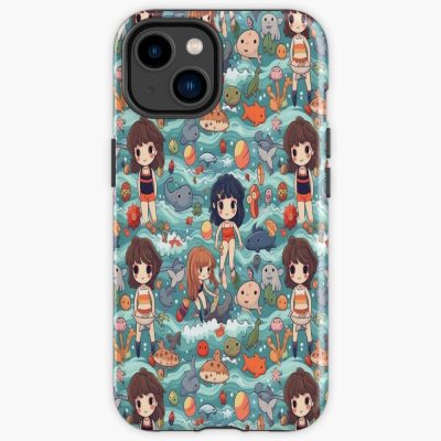 Chibi Characters Beach Party Iphone Case