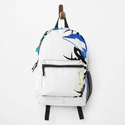 Tribal Symbol And Dolphin Backpack