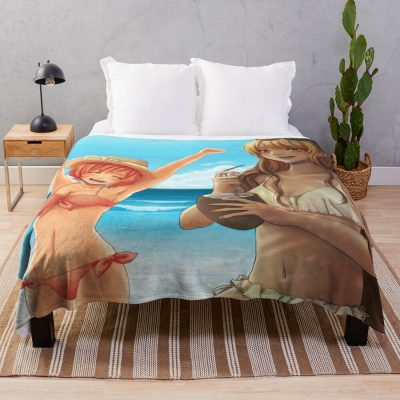 Grand Blue Beach Party Throw Blanket