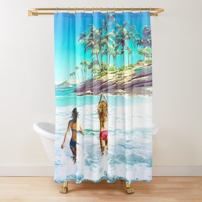 Friends Grand Blue Shower Curtain