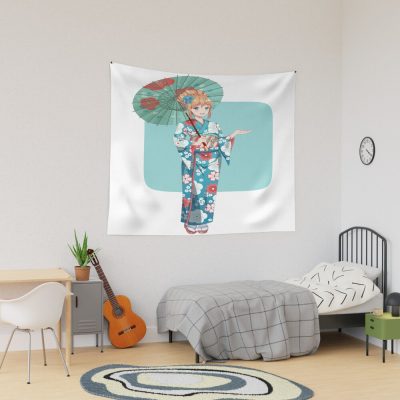 Girl In Kimono Kimono Anime Girl Kimono Tapestry
