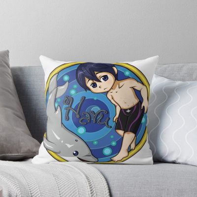 Haru And Friend Throw Pillow