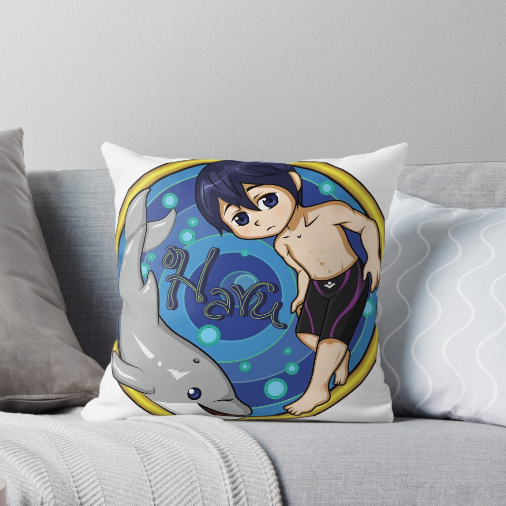 Haru And Friend Throw Pillow